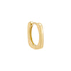 Gold / Single Thin Solid Square Huggie Earring - Adina Eden's Jewels