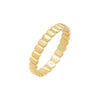 Gold / 5 Thin Solid Ridged Ring - Adina Eden's Jewels