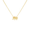 14K Gold Mini Solid Elephant Necklace 14K - Adina Eden's Jewels