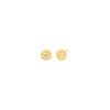 Gold / Pair Tiny Solid Smiley Face Stud Earring - Adina Eden's Jewels