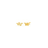 Gold / Pair Tiny Solid Snake Stud Earring - Adina Eden's Jewels