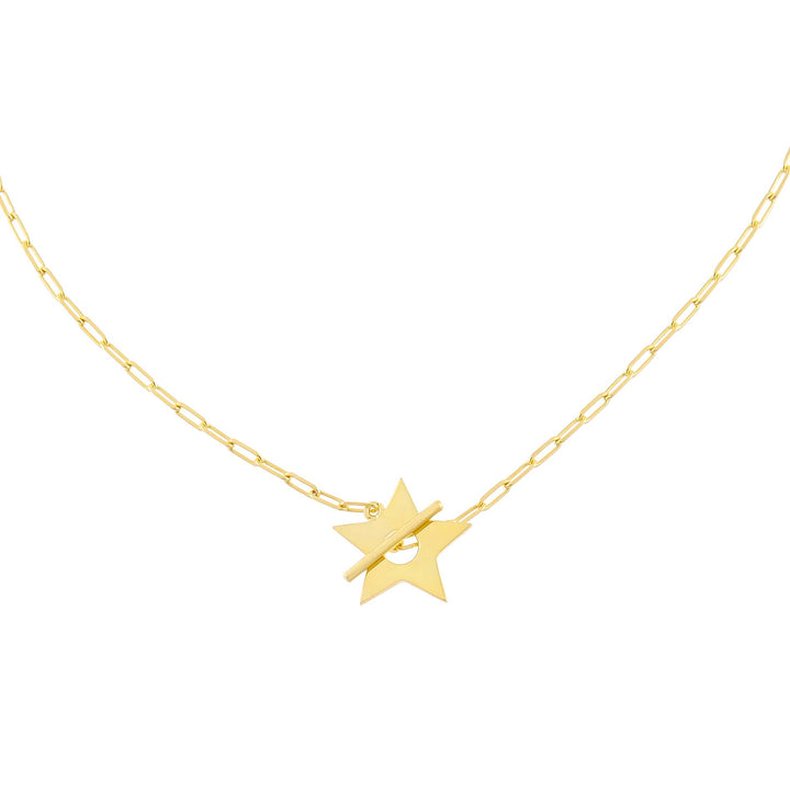  Open Star Toggle Link Necklace - Adina Eden's Jewels