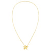 Gold Open Star Toggle Link Necklace - Adina Eden's Jewels