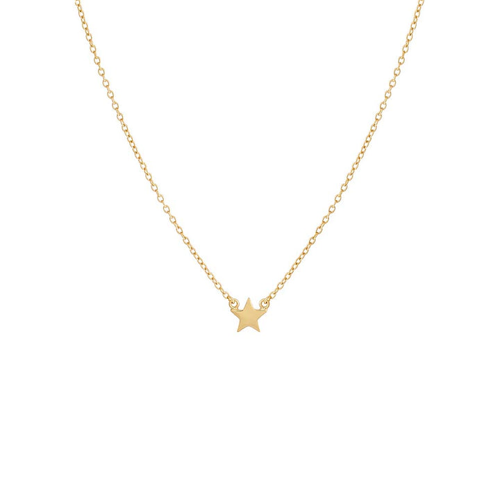 Gold Mini Solid Star Necklace - Adina Eden's Jewels