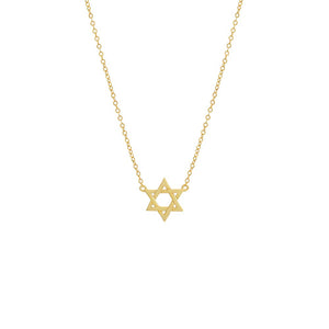 Gold Solid Star Of David Necklace - Adina Eden's Jewels