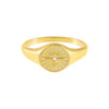  CZ Starburst Signet Ring - Adina Eden's Jewels