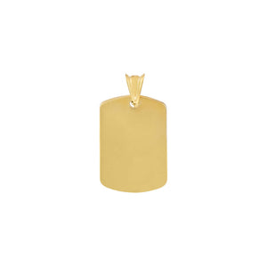 Gold Engravable Men's Dog Tag Charm - Adina Eden's Jewels