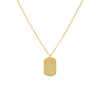 Gold Engravable Solid Dog Tag Necklace - Adina Eden's Jewels