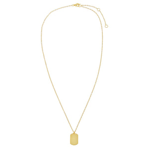  Engravable Solid Dog Tag Necklace - Adina Eden's Jewels