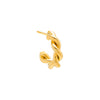 Gold / Single / 15MM Mini Twisted Hoop Earring - Adina Eden's Jewels