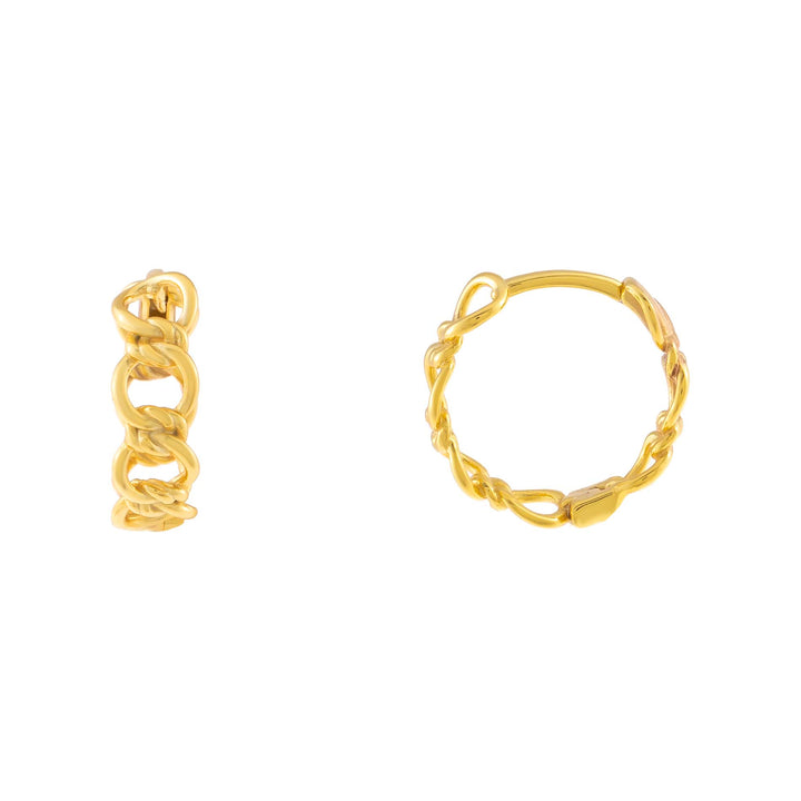 Gold Knotted Chain Hoop Earring - Adina Eden's Jewels