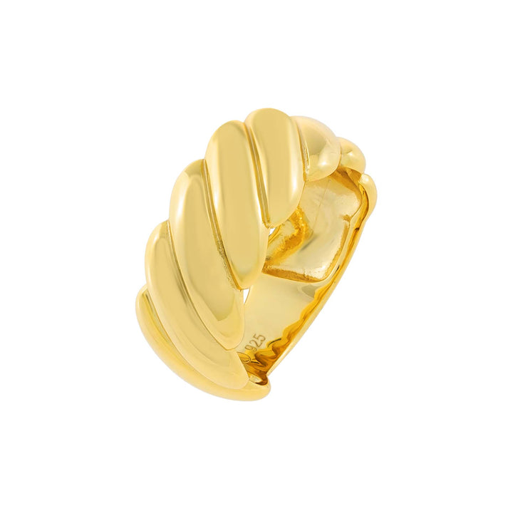 Gold / 6 Solid Ridged Ring - Adina Eden's Jewels