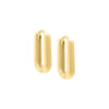 14K Gold / Pair / 12MM Thin Paperclip Hoop Earring 14K - Adina Eden's Jewels