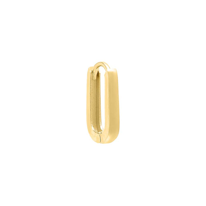 14K Gold / Single / 12MM Thin Paperclip Hoop Earring 14K - Adina Eden's Jewels