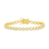 Gold / Round / 4MM Round Bezel-Set Tennis Bracelet - Adina Eden's Jewels