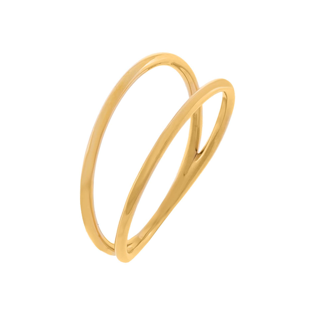 14K Gold / 6 Open Double Row Ring 14K - Adina Eden's Jewels