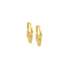 Gold / Pair Pavé Multi Spike Huggie Earring - Adina Eden's Jewels