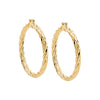 Gold / 50 MM Adina Eden's Chunky Hollow Twisted Hoop Earring - Adina Eden's Jewels