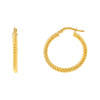 14K Gold Rope Twisted Hoop Earring 14K - Adina Eden's Jewels