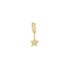 Gold / Single Pavé Dangling Star Huggie Earring - Adina Eden's Jewels