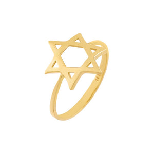 14K Gold / 6 Large Star of David Ring 14K - Adina Eden's Jewels