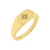 Gold / 6 Starburst Signet Ring - Adina Eden's Jewels