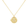 Gold CZ Starburst Locket Necklace - Adina Eden's Jewels