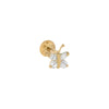 14K Gold / Single CZ Mini Butterfly Stud Earring 14K - Adina Eden's Jewels