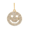14K Gold Diamond Smiley Face Charm 14K - Adina Eden's Jewels