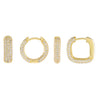 Gold Pavé Huggie Earring Combo Set - Adina Eden's Jewels