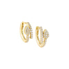 Gold Pavé Spike Double Huggie Earring - Adina Eden's Jewels
