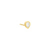 Gold / Single / 3MM Teardrop Bezel Stud Earring - Adina Eden's Jewels