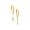 Gold Pavé Teardrop Huggie Earring - Adina Eden's Jewels