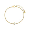 Gold / Pear Pear Bezel Cuban Bracelet - Adina Eden's Jewels