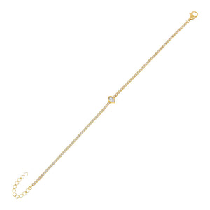 Gold CZ Teardrop Tennis Bracelet - Adina Eden's Jewels