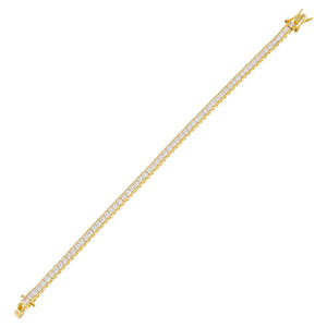 Gold Princess Cut Tennis Bracelet - Adina Eden's Jewels