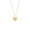 Gold / 20IN Heart X CZ Charm Necklace - Adina Eden's Jewels