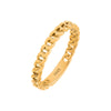 Gold / 6 Solid Curb Link Ring - Adina Eden's Jewels