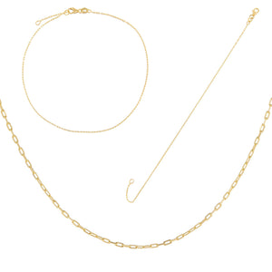 14K Gold The Link Lover Holiday Gift Combo Set 14K - Adina Eden's Jewels