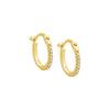 Gold Thin Pavé Hoop Earring - Adina Eden's Jewels