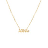 Gold Baguette Bezel Uppercase Block Name Necklace - Adina Eden's Jewels