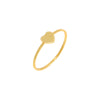 Gold / 6 Tiny Solid Heart Ring - Adina Eden's Jewels