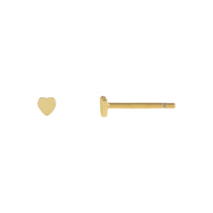 Gold Tiny Heart Stud Earring - Adina Eden's Jewels