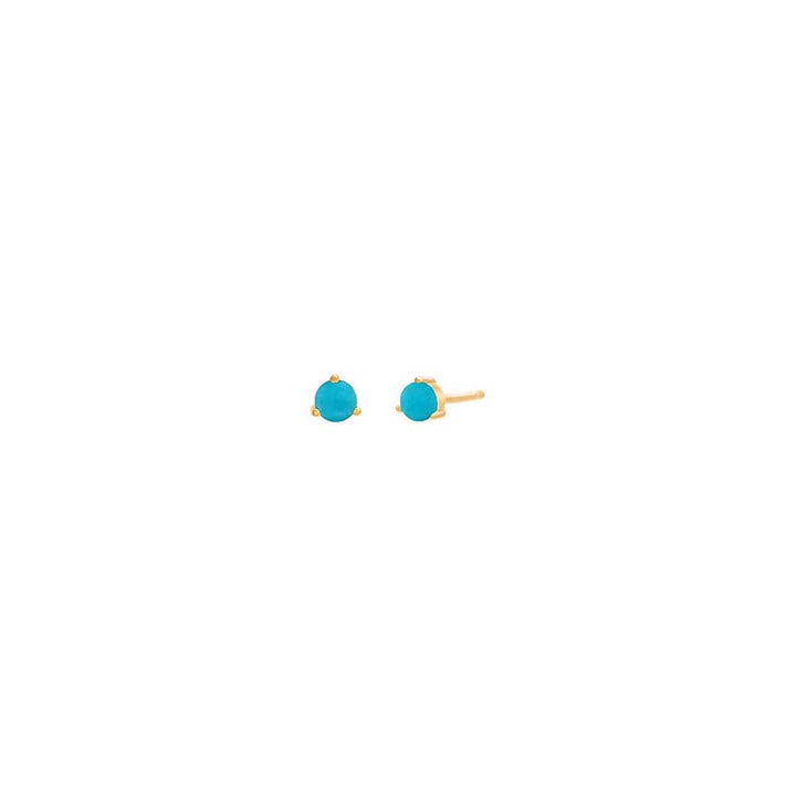  Tiny 3 Prong Solitaire Stud Earring - Adina Eden's Jewels