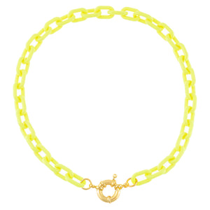 Neon Paper Clip Toggle Choker - Adina Eden's Jewels