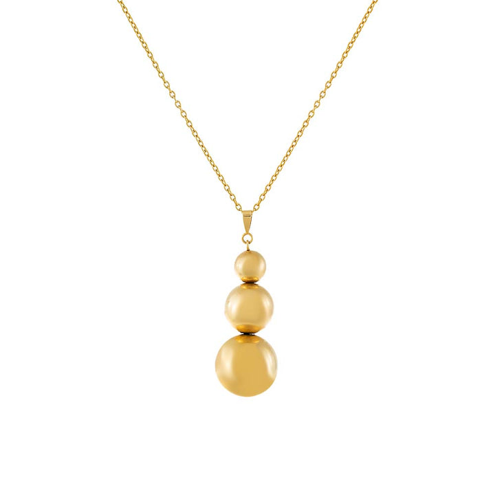 14K Gold Sphere Drop Pendant Necklace 14K - Adina Eden's Jewels