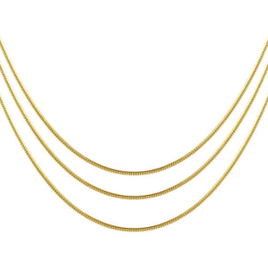 Gold Thin Snake Chain Necklace Combo Set - Adina Eden's Jewels