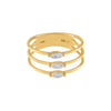  Diamond Triple Marquise Row Ring 14K - Adina Eden's Jewels