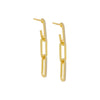 Gold Pavé Paperclip Drop Stud Earring - Adina Eden's Jewels