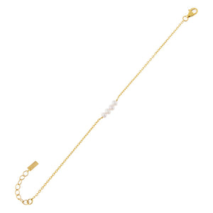 Pearl White Pearl Cluster Chain Bracelet - Adina Eden's Jewels